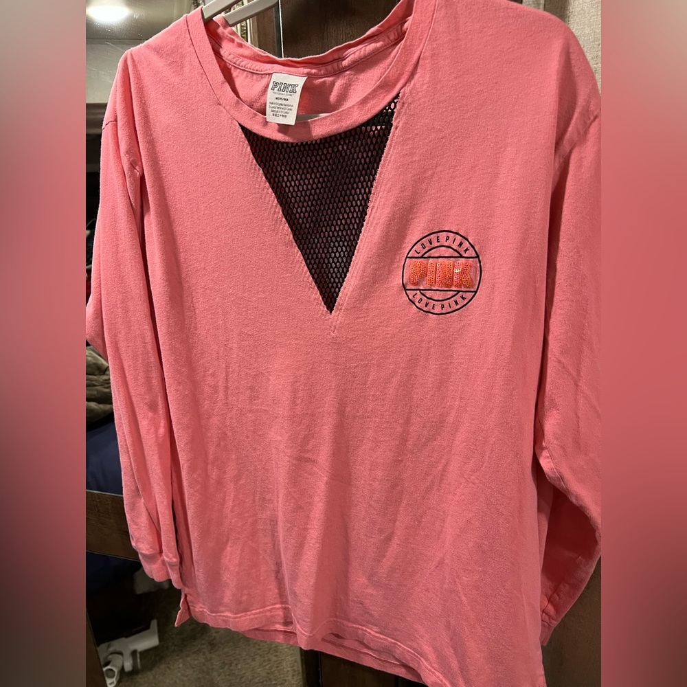 VS Pink Shirt with Sequins